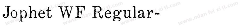Jophet WF Regular字体转换